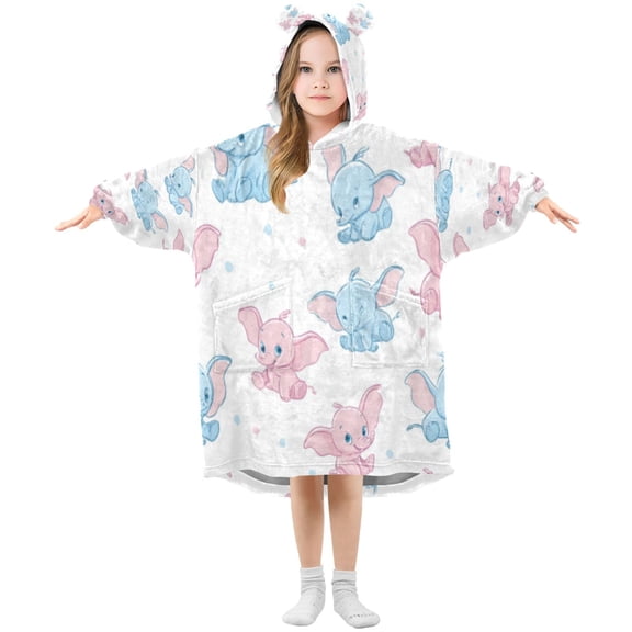 BZSMCE Wearable Blanket Hoodie Fashion Pastel Dumbo Parade Home Wear