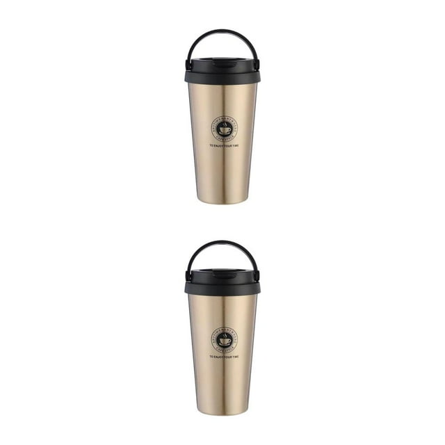 kurtrusly Reusable Thermal Cup Eco-Conscious Choice For Better Tomorrow Convenient gold 500ml 2Set