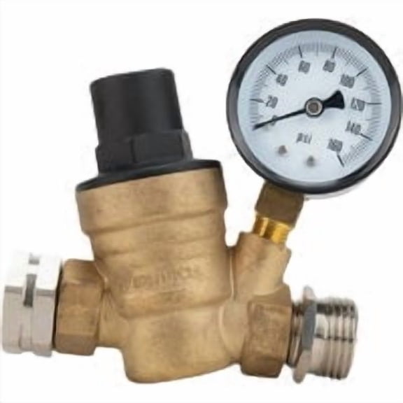 Camco Mfg. Inc./RV Camco Adjustable Brass Water Pressure Regulator - Pack of 6 Case Quantity Pack