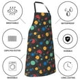 thumbnail image 5 of Kdxio Vintage Records Apron with Pockets Adjustable Kitchen Aprons for Men Women Waterproof Aprons for Cooking,Drawing,Crafting, Baking Household Cleaning, 5 of 5