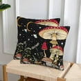 thumbnail image 6 of Mushroom Dragonfly Butterfly Moon Throw Pillow Covers Soft Square Cushion Pillowcase Set of 2 for Sofa Couch Home Decor 18 X 18 in, 6 of 6