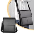 thumbnail image 5 of Men PU Leather Crossbody Shoulder Bag, Lightweight Adjustable Strap Messenger Bag with Multiple Compartments for Travel Work Daily Carry and Casual Business Use, 5 of 6