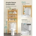 thumbnail image 7 of 4-Tier Over The Toilet Storage Bamboo Over Toilet Shelf Bathroom Storage Organizer with Adjustable Shelf, Natural, 7 of 7