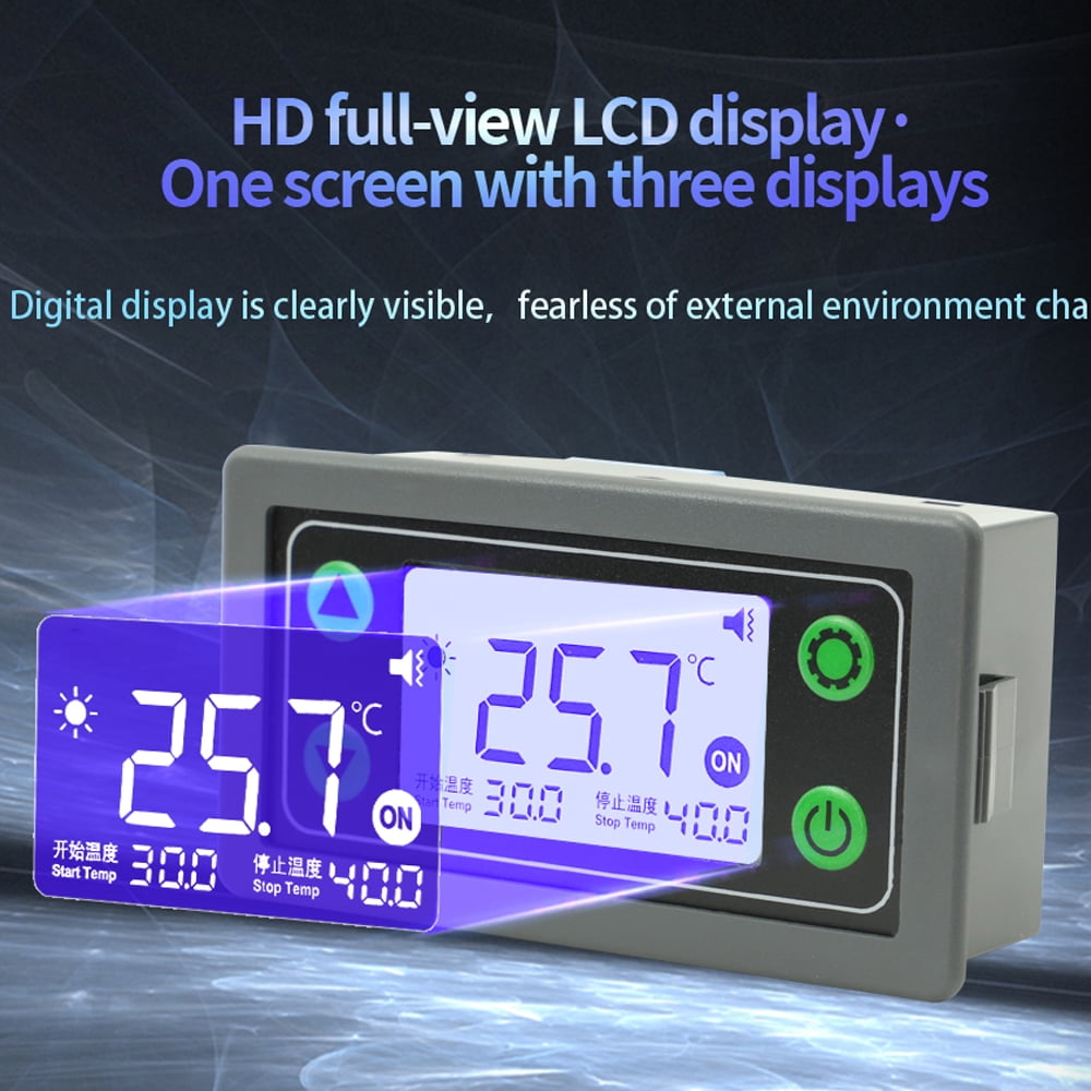 Thermostat,Relay With Shutdown Lcd Display Temperature Cloud Data Display App 30a Relay With Low Temperature Cloud Wifi Built-in 30a Precise With Shutdown And Shutdown And Low Havou