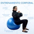 thumbnail image 4 of Pelota Pilates Yoga + Bomba Manual Centurfit  Azul 60 Cm Fitness, 4 of 9