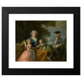 thumbnail image 2 of Nicolas Lancret 18x15 Black Modern Framed Museum Art Print Titled - Portrait of a Family, Traditionally Identified&nbsp;As Mr. and Mrs. Saint-Martin with Their Two Children in a Landscape, 2 of 5
