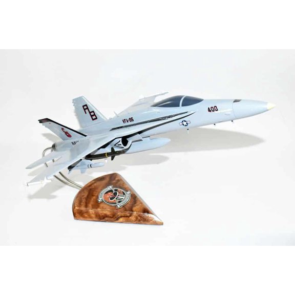 VFA-86 Sidewinders USS America 1989 F/A-18C Model, Navy, 1/37th (18") Scale, Mahogany