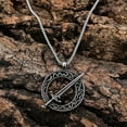 thumbnail image 4 of K-KED Mens Stainless Steel Circle Sword Pendant Necklace-default, 4 of 6