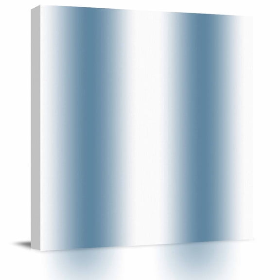 Framed Canvas Wall Art for Living Room Ombre Blue Wall Decor, White Gradient Color Aesthetic Paintings for Bedroom Office Kitchen Bathroom, Ready to Hang Artwork Wall Pictures 8x8 Inch