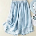 thumbnail image 2 of CAIVO Women Loose Wide Leg Capri Shorts High Waist Summer Casual Flowy Cropped Shorts Soft Lightweight Beach Short Soft Outdoor Work Solid Color Bottoms, 2 of 3