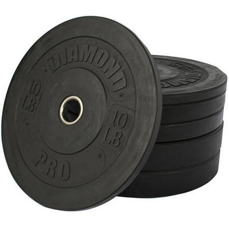 Diamond Pro 160 lb Black Bumper Plate Set