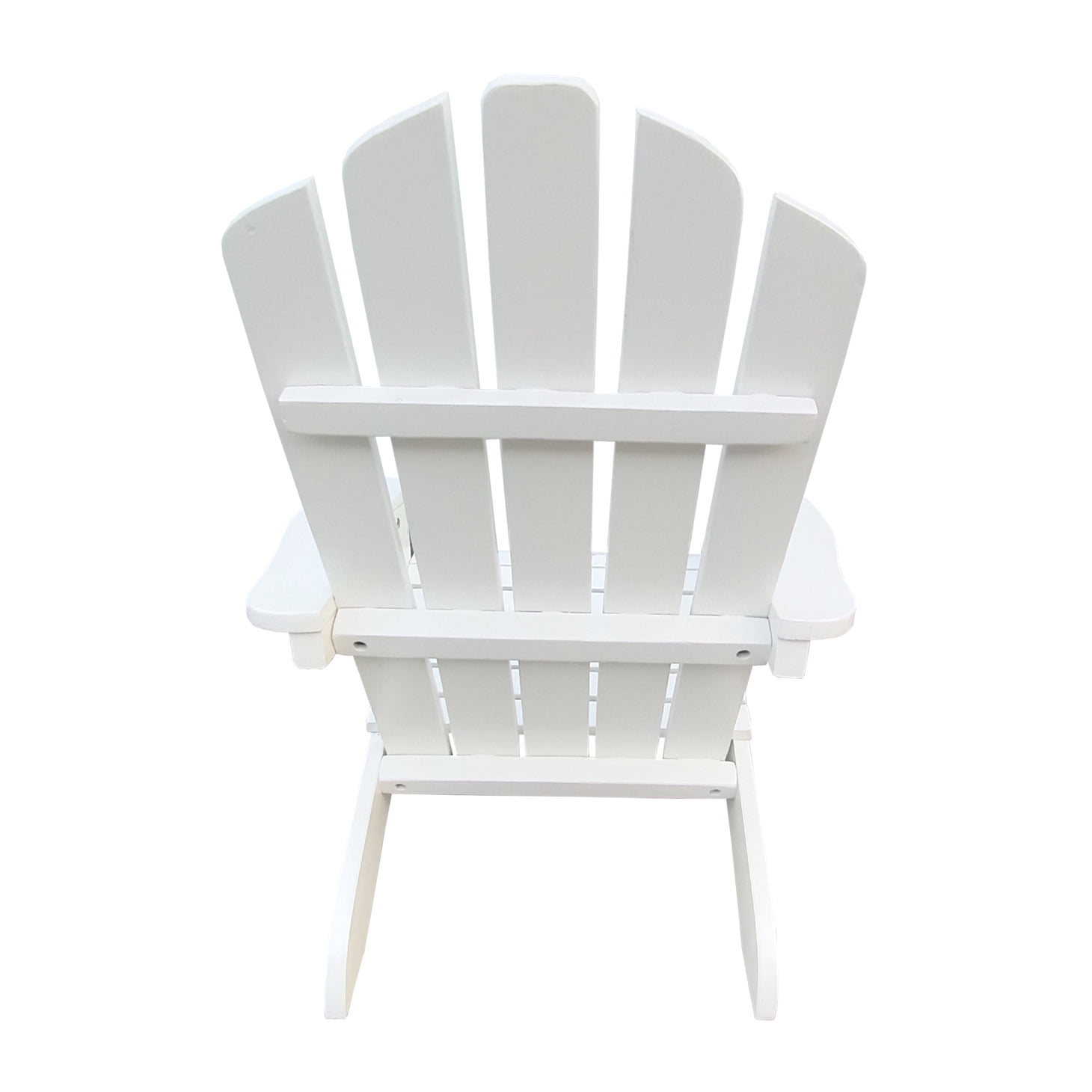 Kids Adirondack Lawn Chairs with Wide Armrest and Wood Frame,Foldable Lounge Chair with Adjustable Backrest, Plastic Chairs with Curved Seat for Patio, Deck, Yard, Garden, White