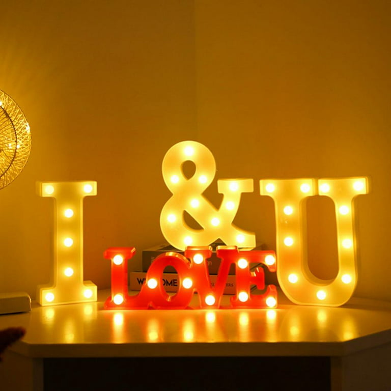 LED Letter Lightbox DIY Night Light Large Size Letters Card Lamp
