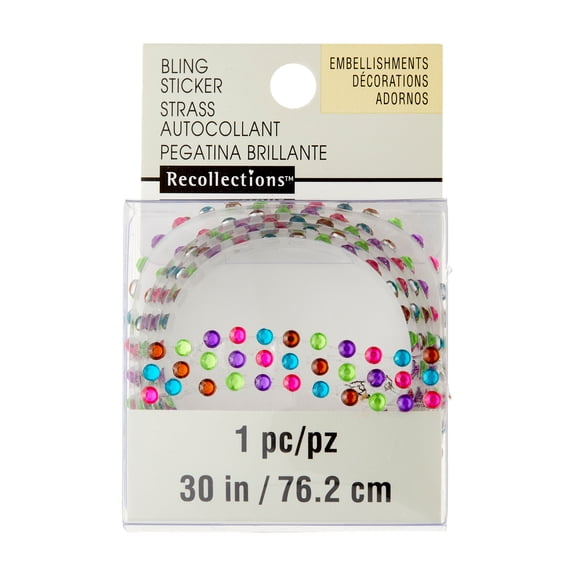 Recollections Bling on a Roll Rainbow Rhinestones , 12 Pack