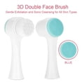 thumbnail image 4 of Cepillo de doble cara 3D de moda, cepillo de limpieza facial, exfoliante, herramienta de masaje para eliminar grasa, azul, 4 of 14