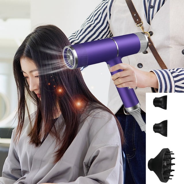 mtvxesu Hair Dryer, Lightweight Travel Hair Dryer For Normal And Curly Hair, Including Curly Hair Styling Nozzle Hair Dryer Smart Inverter High Power Sale
