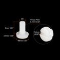 thumbnail image 2 of Unique Bargains Nylon Machine Screws, M4x8mm Slotted Pan Head Fasteners Bolts, White 50Pack, 2 of 4