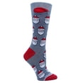 thumbnail image 2 of Santa on Grey Pocket Socks® , Womens, One Size, 2 of 3