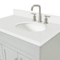 thumbnail image 5 of Ariel Hamlet 37 In. Right Offset Oval Sink Vanity With White Quartz Countertop In Grey, 5 of 11