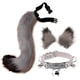 thumbnail image 1 of Bewildely Decoración de Halloween fiesta Cosplay conjunto Navidad cola oreja personalidad campana cuello Collar fabuloso Cosplay traje cola Kits de decoración para fiestas Numero 3 Bewildely HA043243-03, 1 of 6