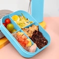 thumbnail image 4 of EGNMCR Kitchen Gadgets, Kitchen Accessories, Kitchen Utensils Cute Kids' Lunch Box And Water Bottle Set 4-Compartment Plastic Lunch Box Microwave-Safe Lunch Box Plastic Lunch Box Water Cup Set, 4 of 6