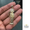 thumbnail image 2 of 14k Yellow Gold Religious Santa Muerte Pendant - Height 45 MM Width 20 MM Avg. Weight 4.2 grams, 2 of 9