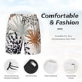 thumbnail image 5 of Haiem Tropical Leaves Men'S Quick-Dry Swim Trunks: Comfortable Beach Shorts With Mesh Lining And Pockets - Ideal For Swimming And Sunbathing 3x-Large, 5 of 9
