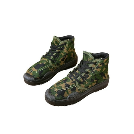 

Ymiytan Unisex Canvas Sneaker Flat Work Shoes Round Toe Sneakers Sport Casual Comfort Lace Up Camouflage-2 7/6