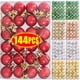 thumbnail image 2 of Juego de 144/24 mini bolas navideñas para colgar en el árbol de Navidad, adornos navideños para hacer tú mismo, para bodas, fiestas de Año Nuevo, decoración del hogar, 2 of 5