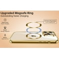thumbnail image 3 of Magnetic MagSafe Compatible iPhone 15 Pro Case (Gold) Flexible TPU Colored Bumper Clear Back Shock Proof and Scratch Resistant Protection Cover, 3 of 5