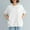 White, variant on Blczomt Loose Fit Plus Size Tops for Women Summer Plain T Shirts Casual Black Crew Neck Short Sleeve Blouses for Women
