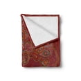 thumbnail image 2 of Mandala Soft Flannel Fleece Throw Blanket, Moroccan Persian Design Oriental Rectangular Paisley Floral Print, Cozy Plush for Indoor and Outdoor Use, 70" x 90", Burgundy White, by Ambesonne, 2 of 6