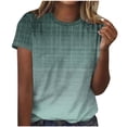 thumbnail image 2 of Soki Graphic Printed Tee Short Sleeved Round Neck Tops for Women, 2 of 4