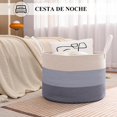 thumbnail image 4 of Canasta Extra Grande de Cuerda de Algodon 83L, Cesto para Ropa Sucia con Asas, Cajas de Almacenamiento, Cesto Organizador de Juguetes, para Organizar y Guardar Ropa o Juguetes para Niños, 55 x 35 CM, 4 of 7