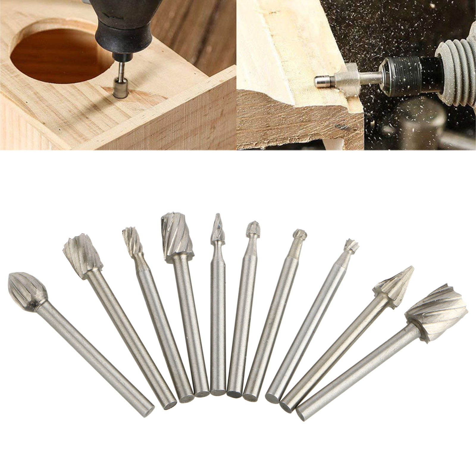 5xWheel Style Engraving Cutter Bits Burrs Bur Carving Rotary Tools Top-Quantity 