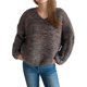 thumbnail image 1 of Suéter Grueso de Punto Informal de Estilo Vintage Multicolor con Patchwork Gris L, 1 of 5