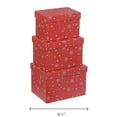 thumbnail image 3 of Rect. Nesting Boxes (Snowflake On Red) (Set Of 3), 3 of 3