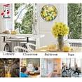 thumbnail image 5 of GZHJMY Chic Beautiful Lifelike Lemons Print Round Wall Clock, 9.5 Inch Silent Battery Operated Quartz Analog Quiet Desk Clock for Home,Office,School, 5 of 7