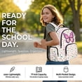 thumbnail image 6 of DISNIMO Butterfly Floral School Backpack, Multi Compartment Spacious Bookbag with Side Mesh Pockets for Elementary & Middle School Kids Daily Use, Travel, Outdoor Activities, 6 of 7