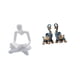 thumbnail image 1 of Figura de pensador abstracto, estatua de , adorno animal, escultura coleccionable, resina de calidad, diseño hueco creativo, caracterí, 1 of 8