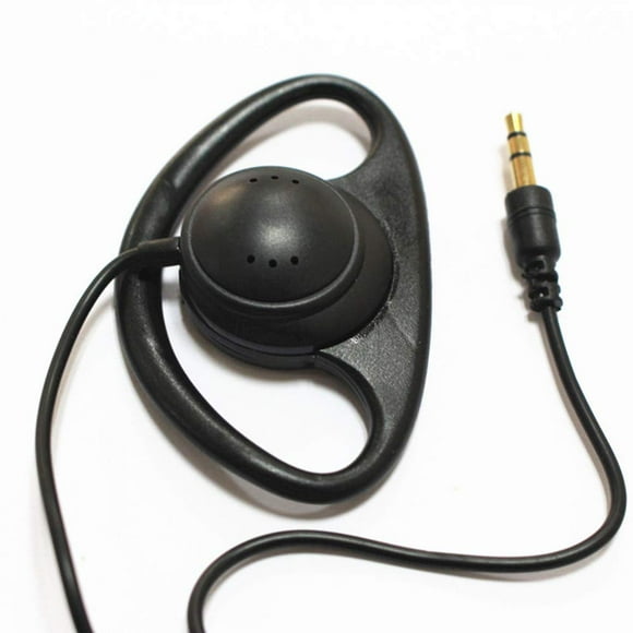 LINHUIPAD Écouteur en Forme de D Casque 3.5mm Écouteur Simple Côté Crochet pour Système de Guide Touristique Récepteur Tablette PC Ordinateur Portable Skype YouTube MP3/4 DVD