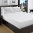 thumbnail image 5 of Violet Linen Premium Ultimate Percale, Luxury Ultra Soft Brushed Polyester Cotton, Extra Soft and Comfortable, White, 44", Luxurious, Fitted Sheet, 5 of 5
