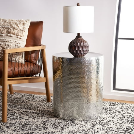 SAFAVIEH Polonium Occasional Hammered Table Silver