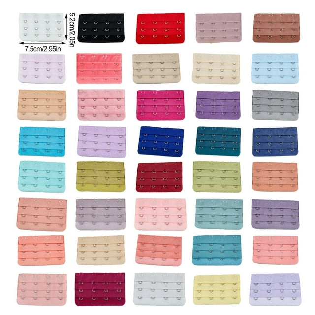 Extension Strap Bra Extenders Buckle 4 Hook Underwear Women Accessories Breathable Practical Accessories Adjustable Replacement 3 Rows Underwear pink
