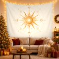 thumbnail image 3 of Stylized Sun Circular With Core Wavy Flame Like, Mystical Fantasy for Space Lovers, Galaxy Room Decor, Housewarming Gift, Tapestry Wall Hanging for Bedroom and Dorm, 3 of 7