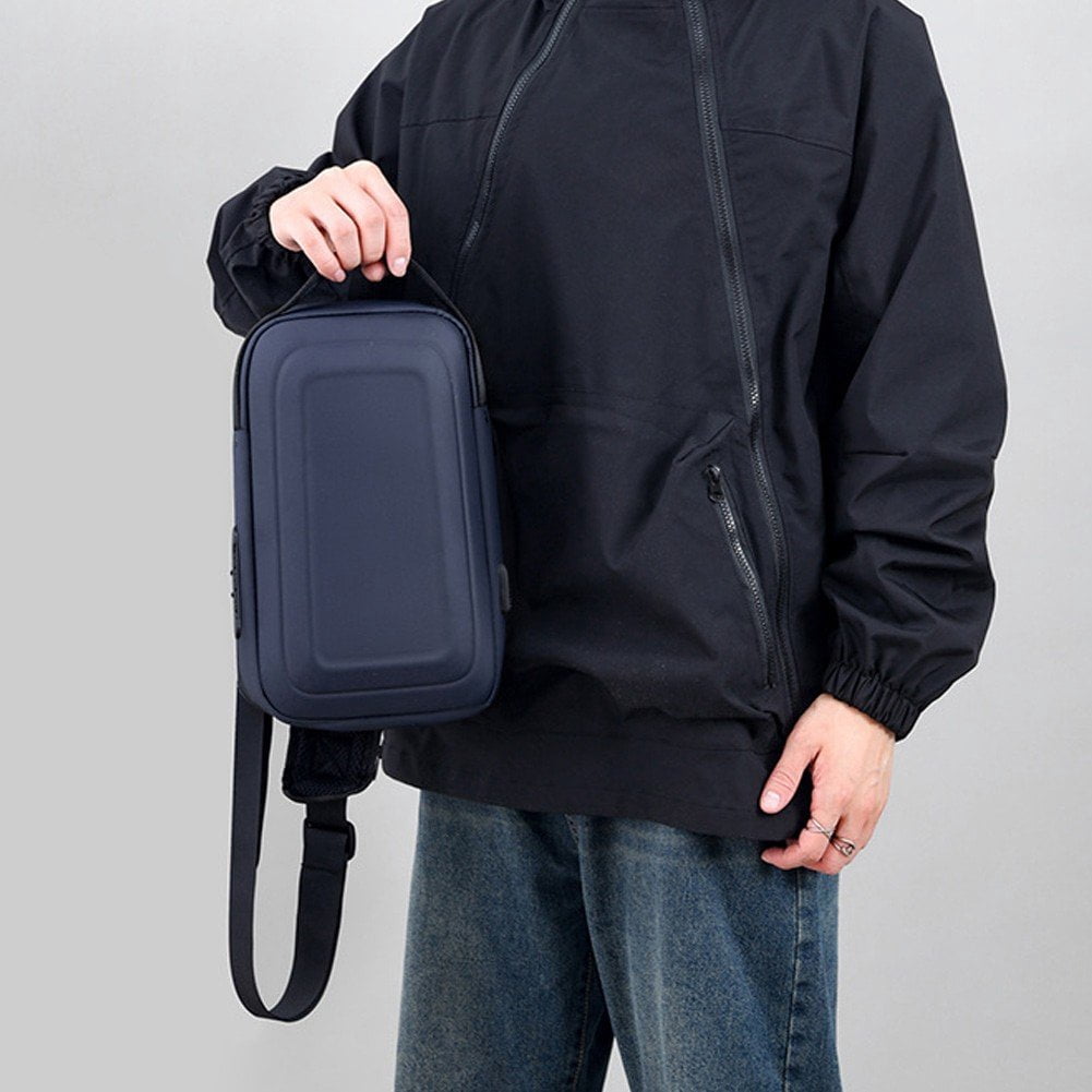 Jiibva Small Sling Bag Fashion Men Chest Bags Waterproof Casual Crossbody Bag Shoulder Bag Daily Handbags for Hiking Cycling