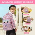 thumbnail image 3 of Burufy Kids School Backpack Set for Girls, 3-in-1 School Bag with Lunch Bag & Pencil Case for Primary Middle Students-Pink, 3 of 9