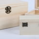 thumbnail image 2 of Cajas de madera sin terminar para manualidades, obsequios para fiestas de cumpleaños, baby shower, cofre del tesoro con tapa y cierre, 2 of 5
