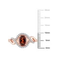 thumbnail image 2 of Everly Women's Garnet and Diamond 10k Rose Gold Ring, 2 of 7
