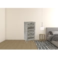 thumbnail image 3 of HomeRoots 489195 20 in. Solid Wood Five Drawer Standard Chest, Gray, 3 of 3